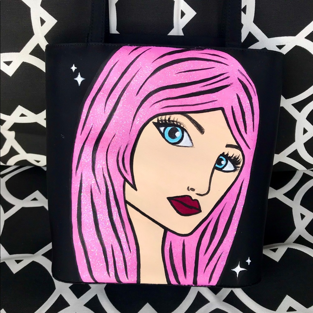 Pop art girl purse